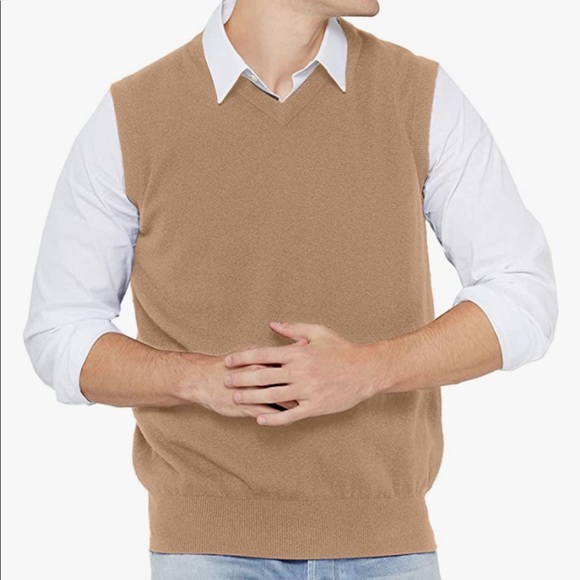 STATE CASHMERE Classic Sleeveless Sweater Vest 100% Pure Cashmere V-Neck XL - Picture 3 of 12